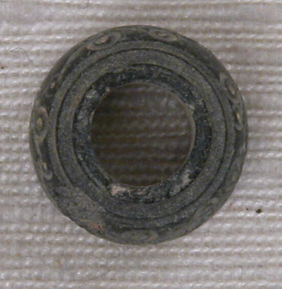 Button or Bead or Spindle Whorl, Stone; incised