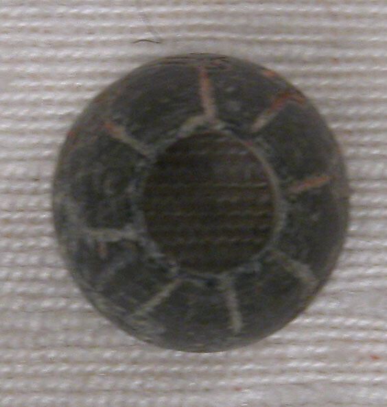 Button or Bead or Spindle Whorl, Stone; incised