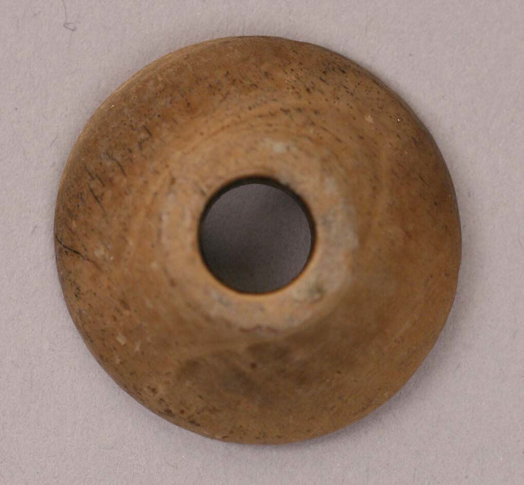 Button or Bead, Wood; carved 