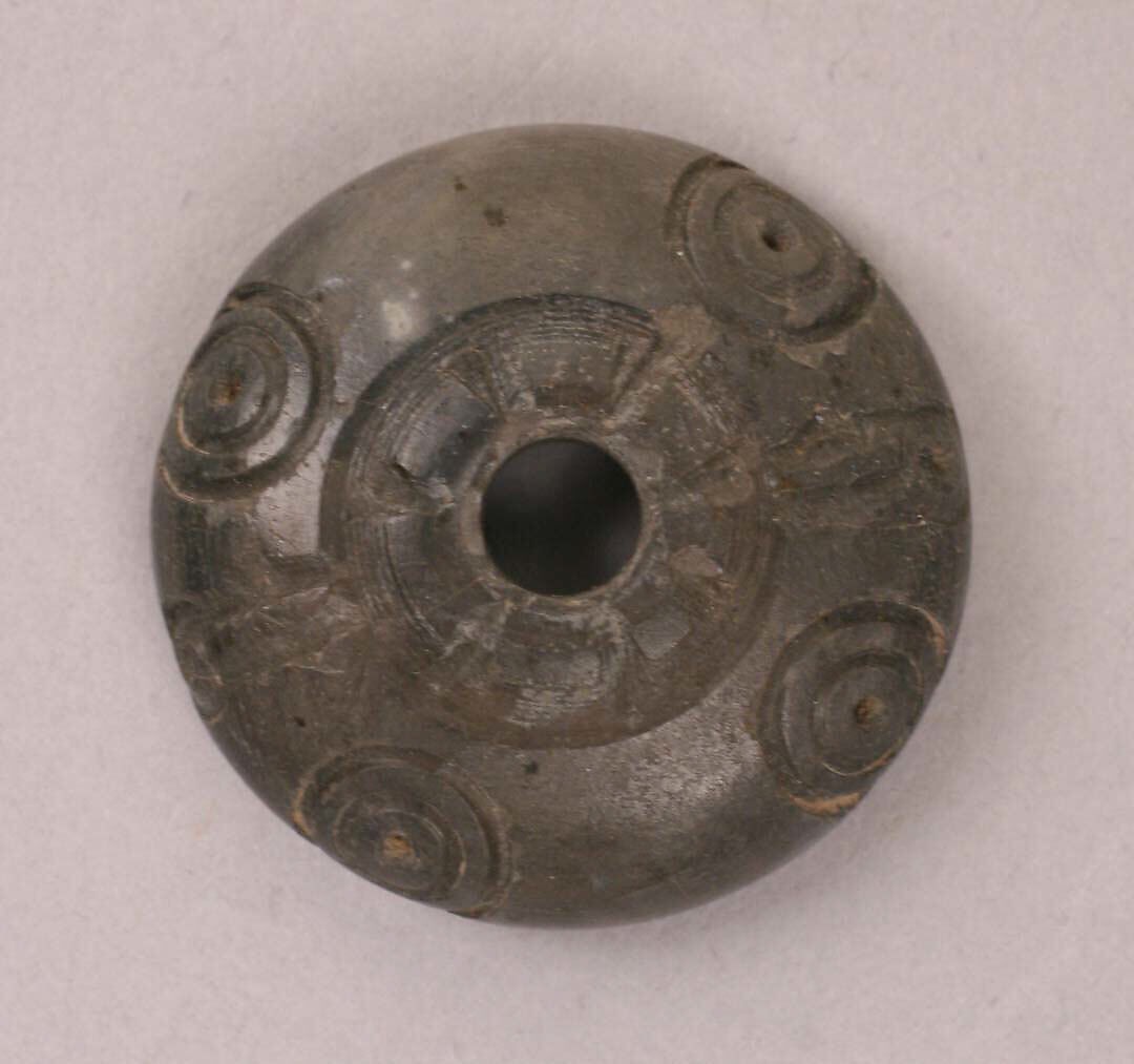 Button or Bead, Bone; incised
