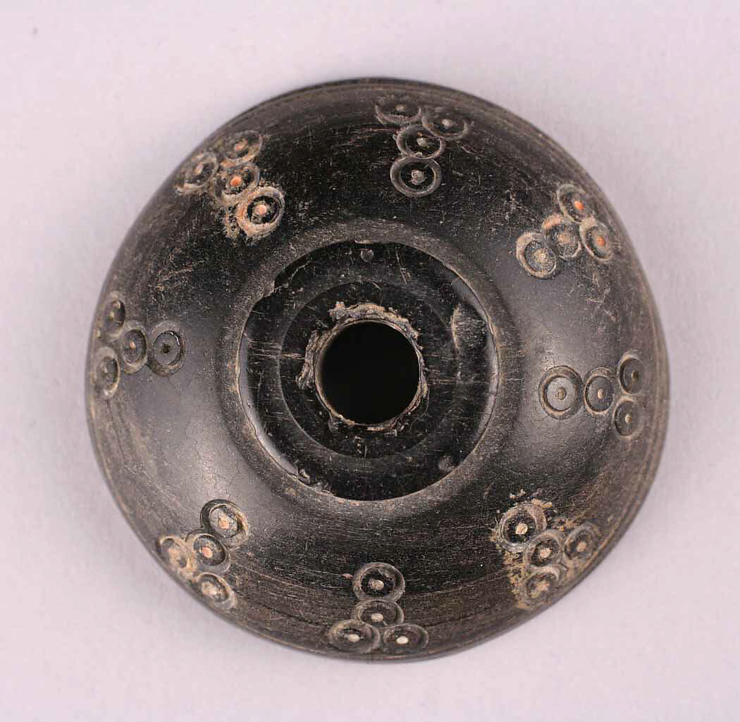 Button or Bead, Jet; incised 