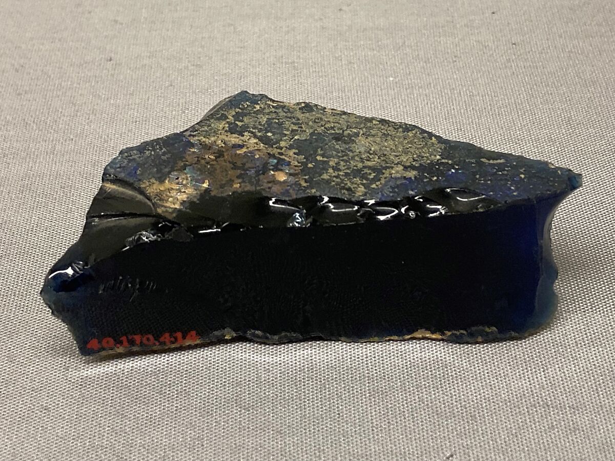 Fragment of Ingot, Glass, blue
