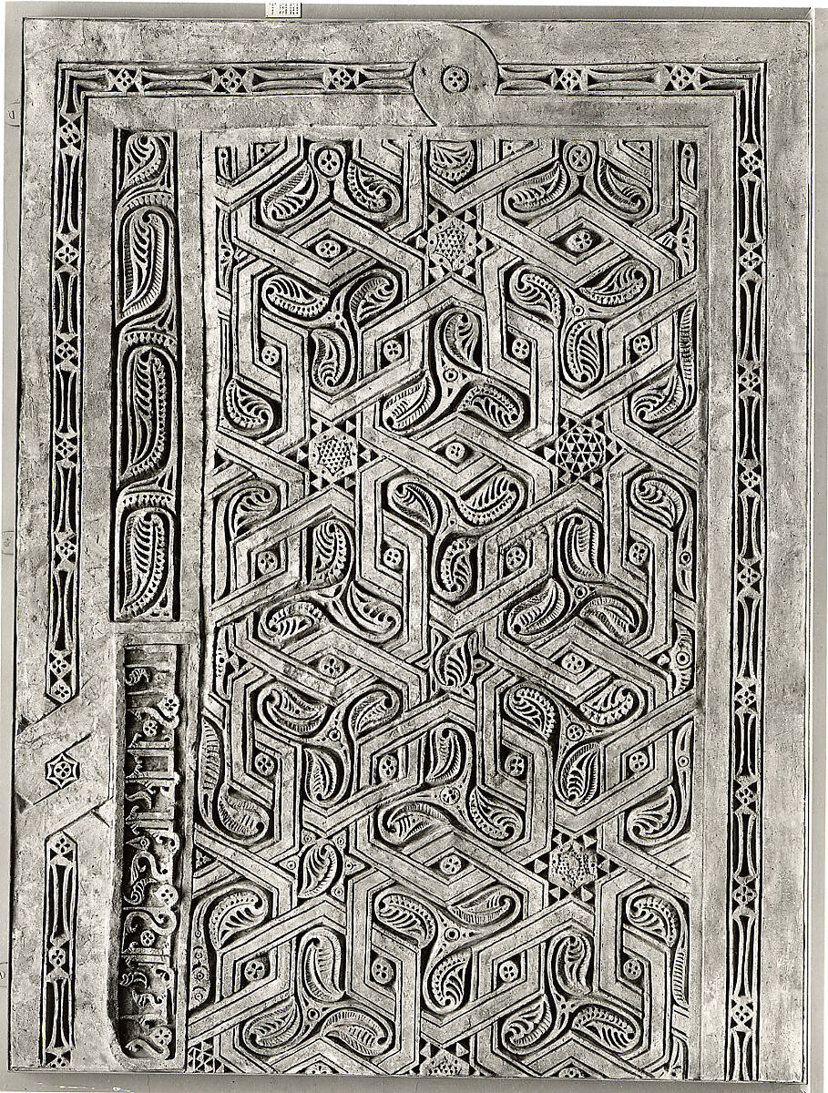 Dado Panel, Stucco; carved, with some cast plaster elements
