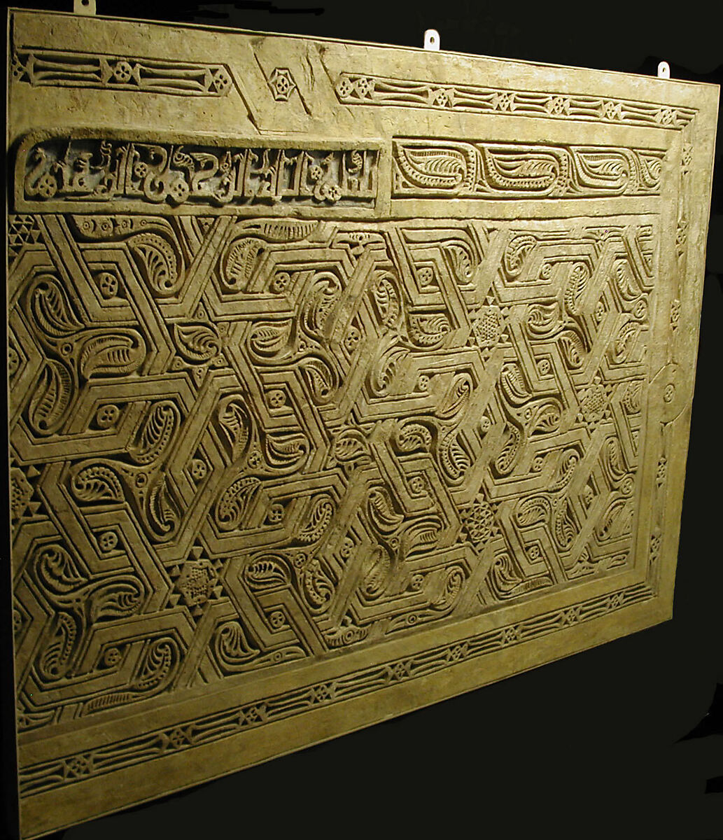 Dado Panel, Stucco; carved, with some cast plaster elements