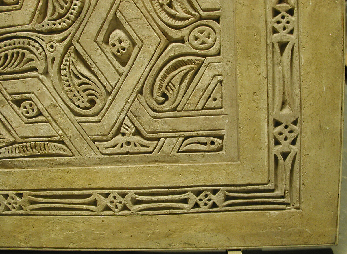 Dado Panel, Stucco; carved, with some cast plaster elements