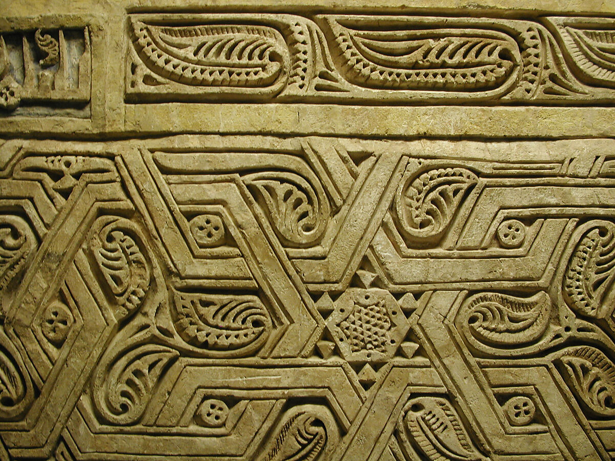 Dado Panel, Stucco; carved, with some cast plaster elements