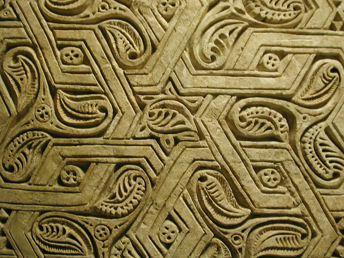 Dado Panel, Stucco; carved, with some cast plaster elements