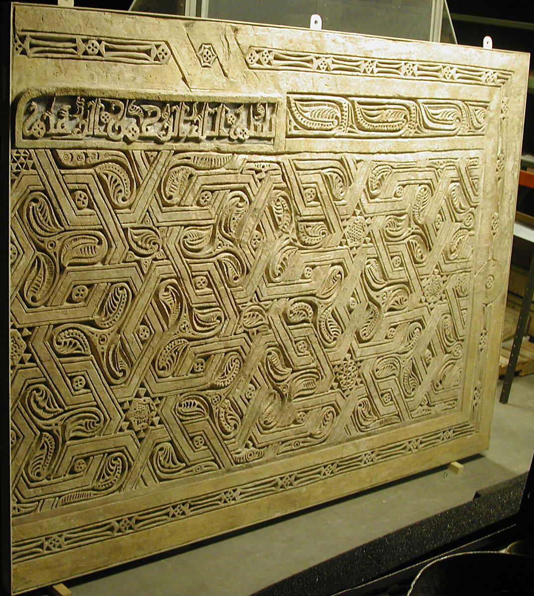Dado Panel, Stucco; carved, with some cast plaster elements