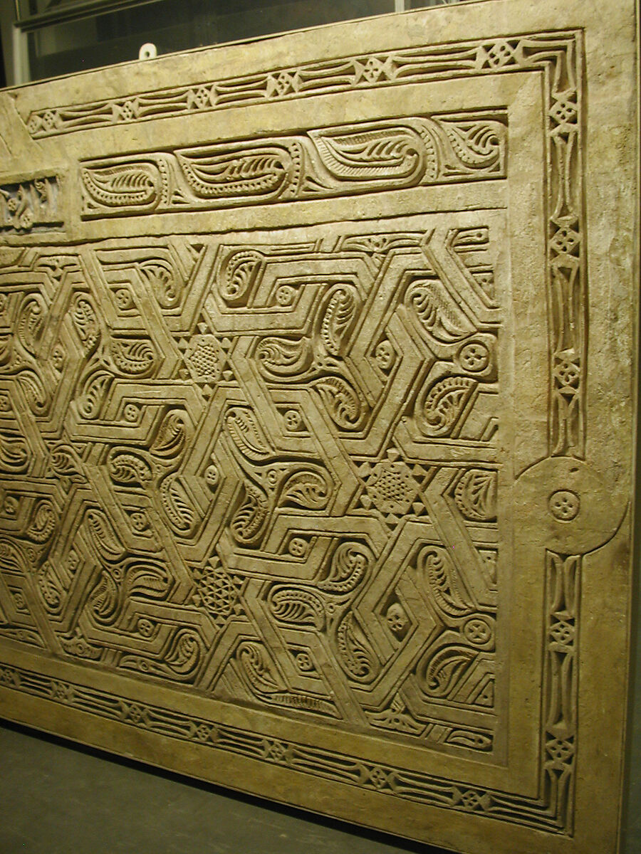 Dado Panel, Stucco; carved, with some cast plaster elements