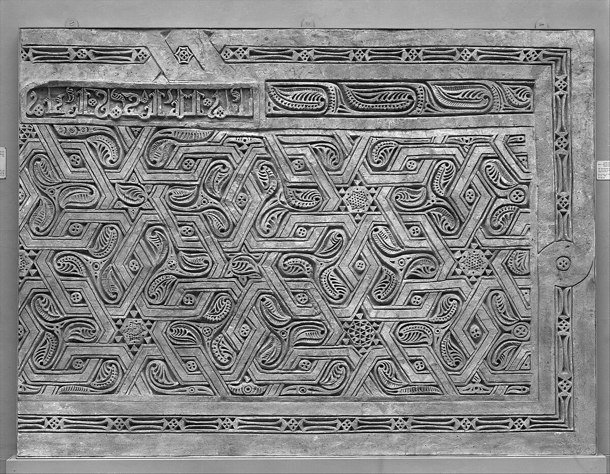 Dado Panel, Stucco; carved, with some cast plaster elements