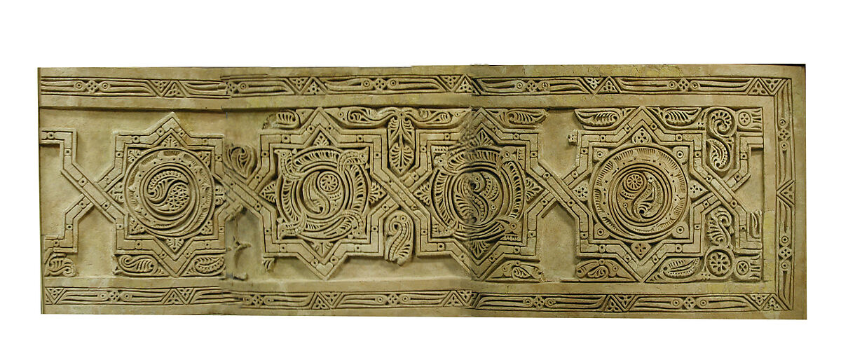 Dado Panel, Stucco; carved, with some cast plaster elements