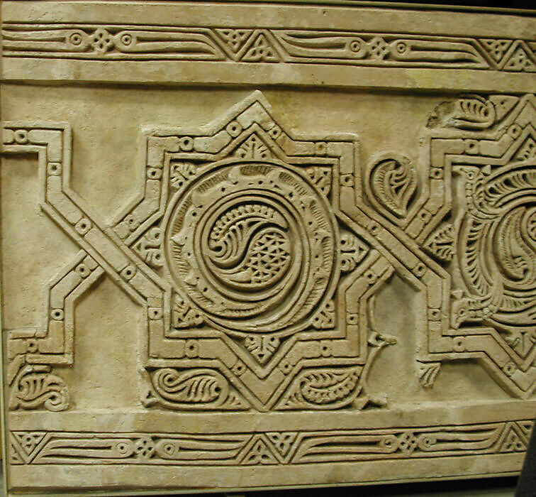 Dado Panel, Stucco; carved, with some cast plaster elements