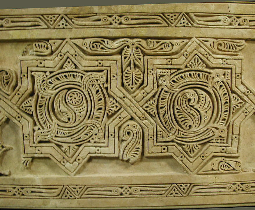Dado Panel, Stucco; carved, with some cast plaster elements