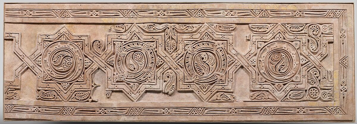 Dado Panel, Stucco; carved, with some cast plaster elements 