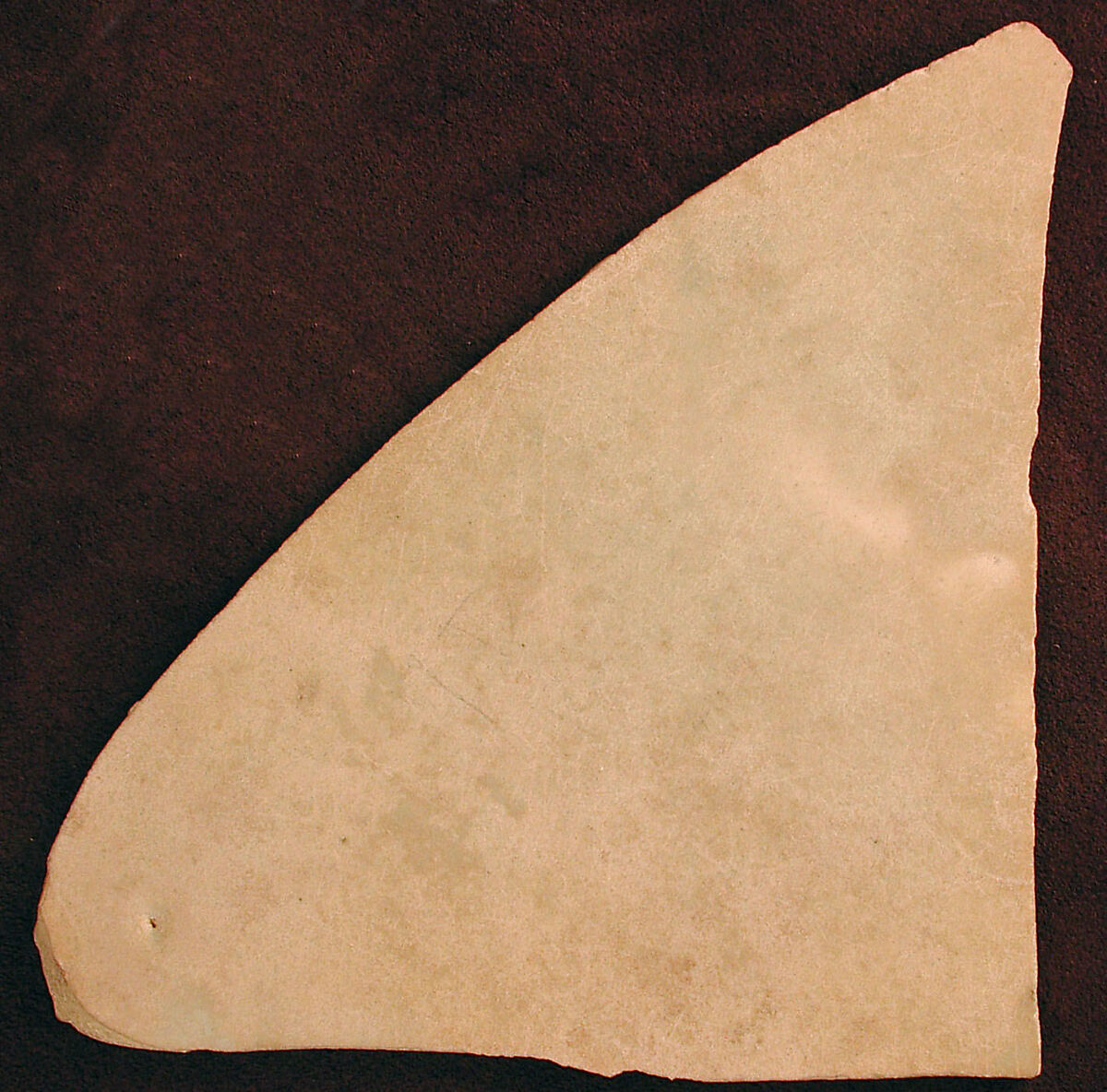 Ceramic Fragment, Earthenware; painted in blue on opaque white (tin) glaze