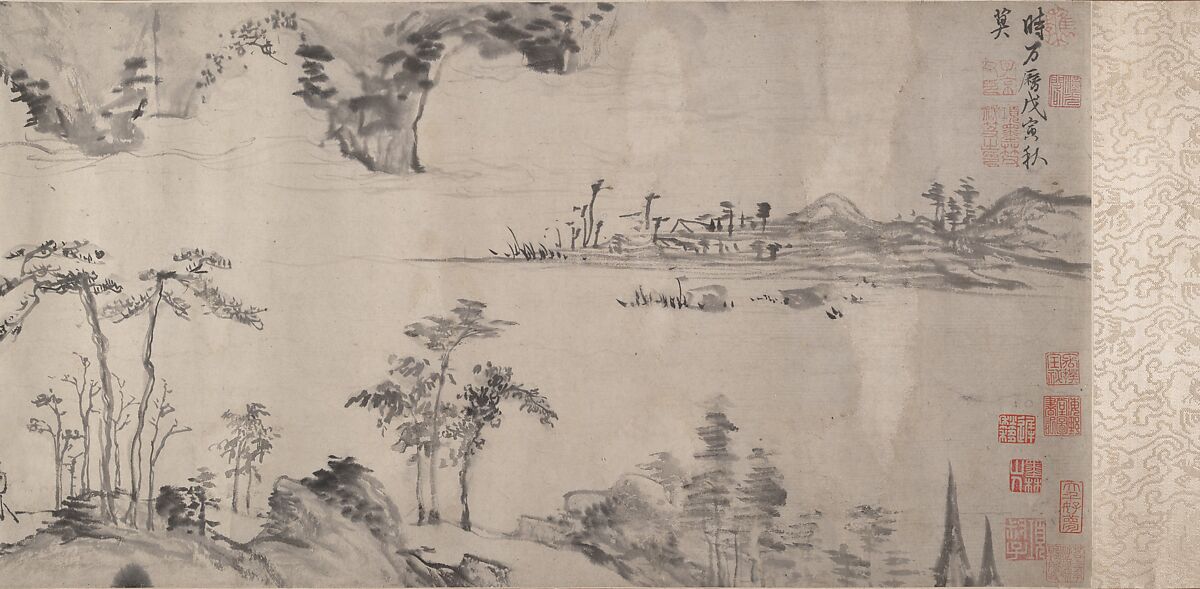 River Landscape, Xiang Yuanbian (Chinese, 1525–1590), Handscroll; ink on paper, China