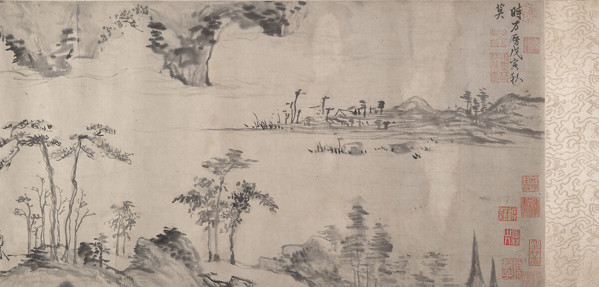 River Landscape, Xiang Yuanbian (Chinese, 1525–1590), Handscroll; ink on paper, China 