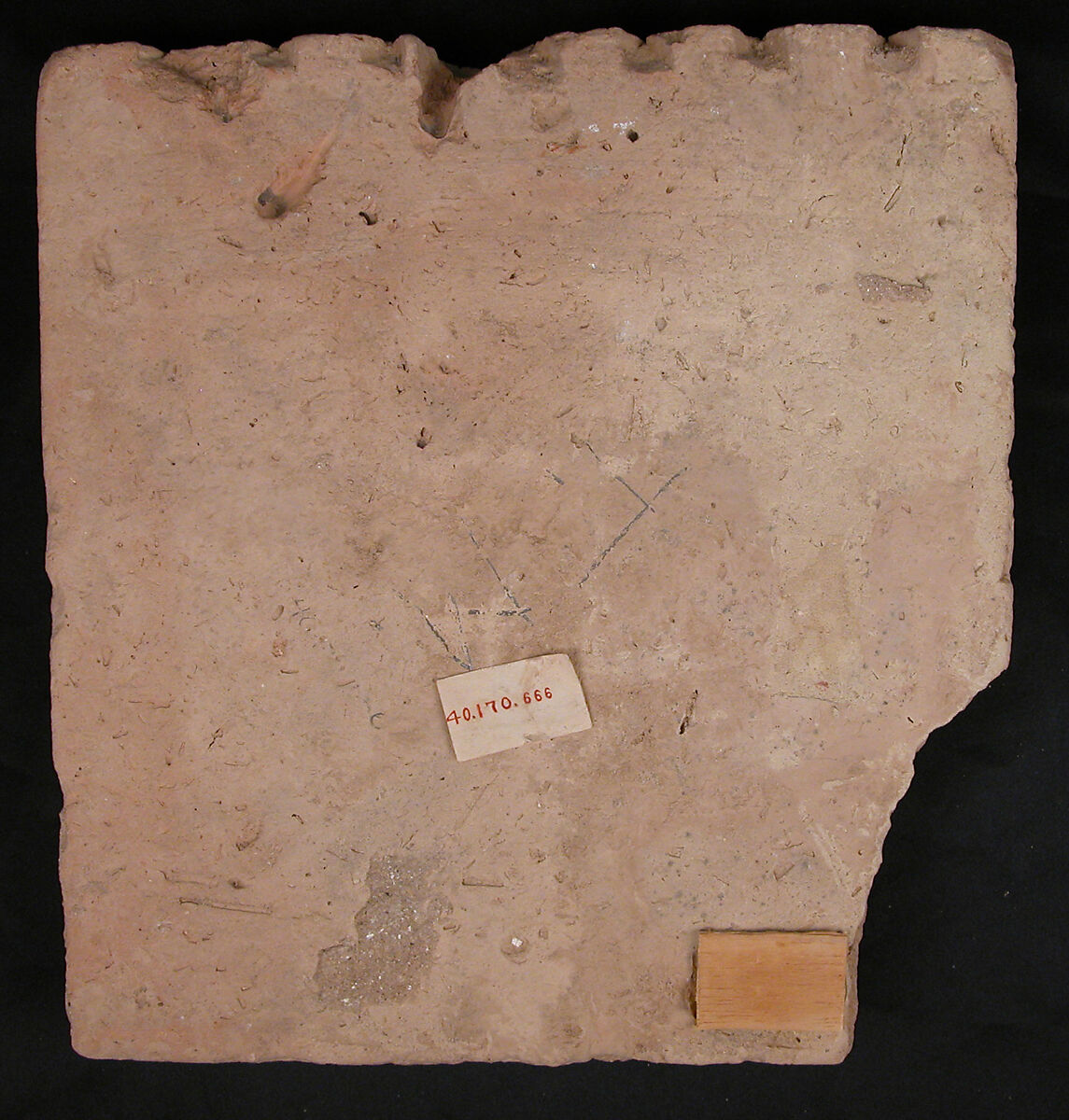 Architectural Ornament, Earthenware; carved and painted