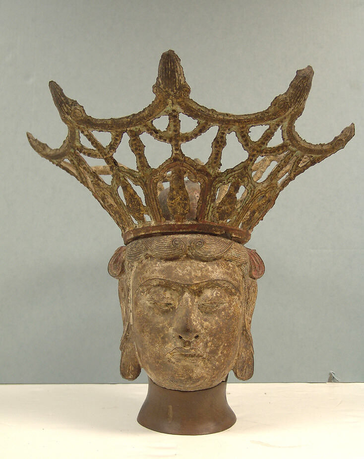 Head of a Bodhisattva, Iron, China 