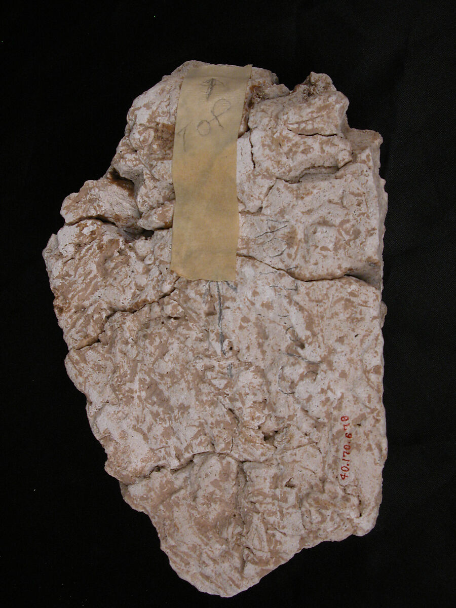 Fragment of a Frieze, Plaster; carved and painted