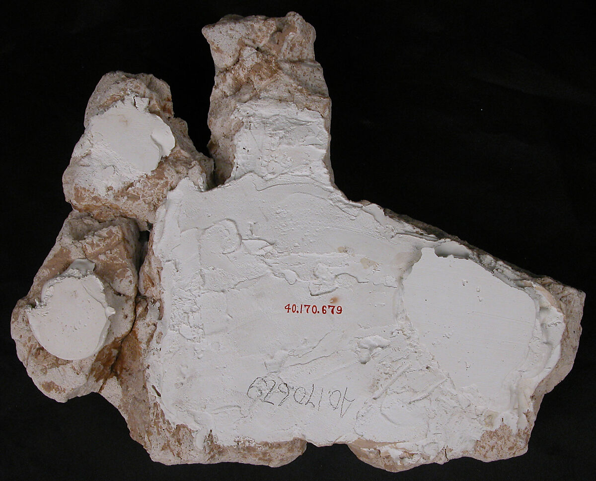 Fragment of a Frieze, Plaster; carved and painted