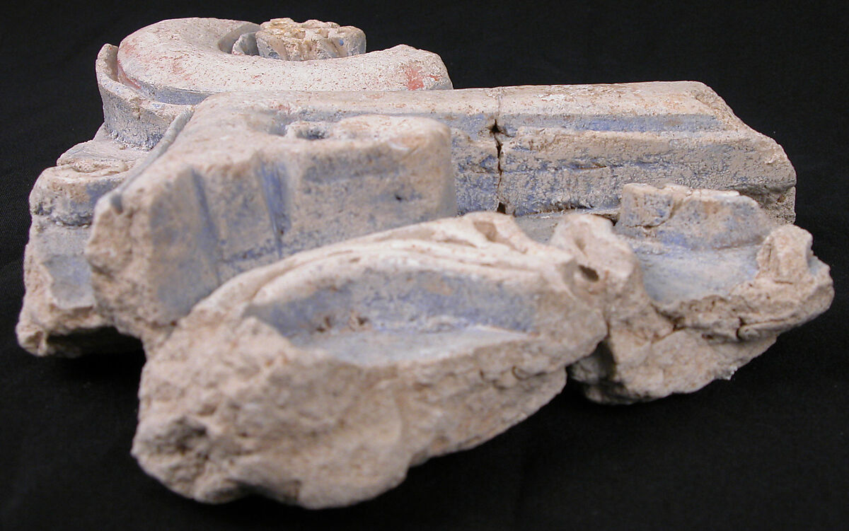 Fragment of a Frieze, Plaster; carved and painted