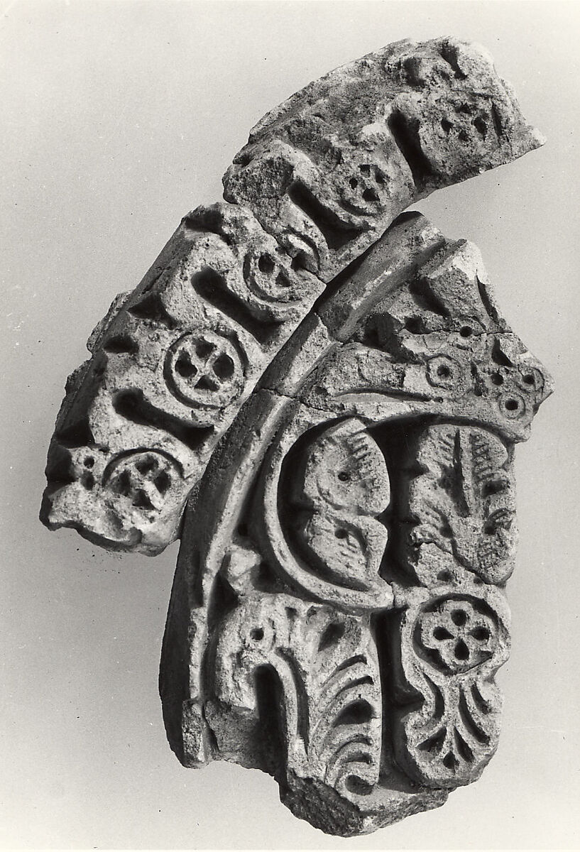 Stucco Fragment, Plaster; molded and unpainted