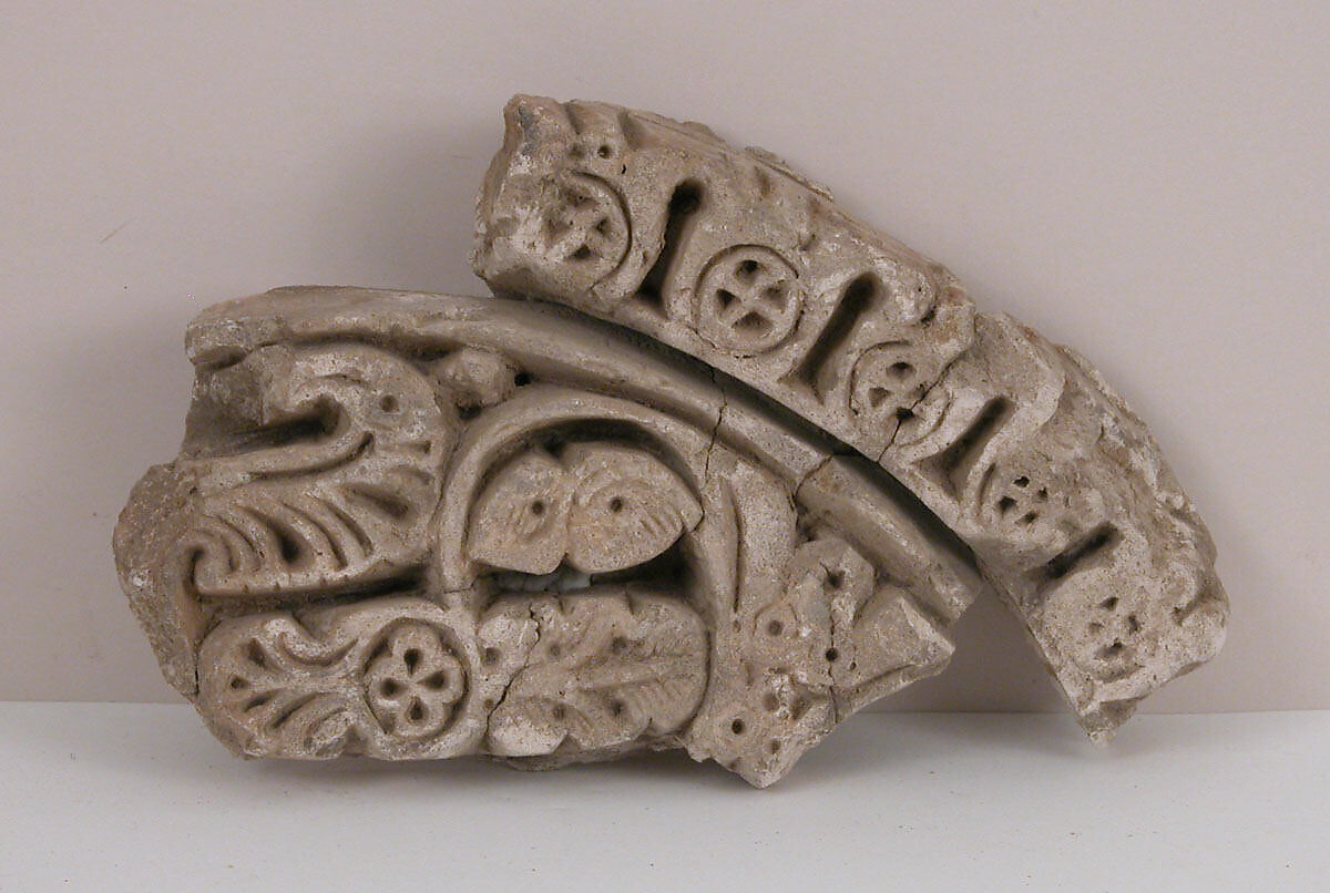 Fragment, Plaster; molded and unpainted 