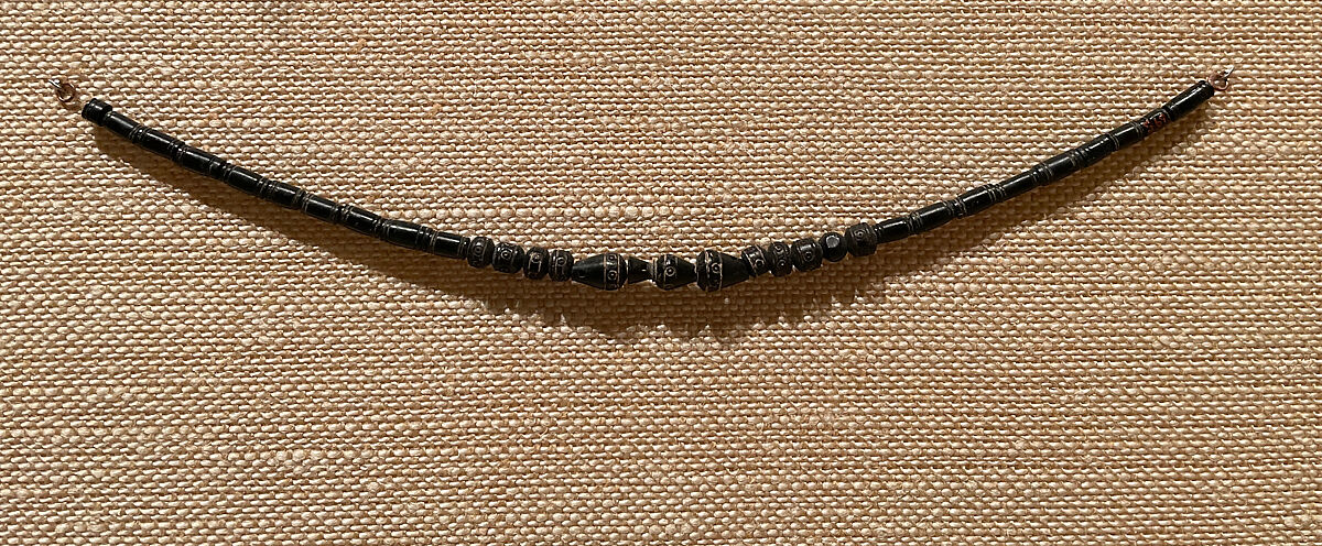 String of Beads, Stone, probably jet 