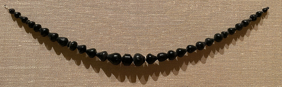 String of Beads, Stone, probably jet 