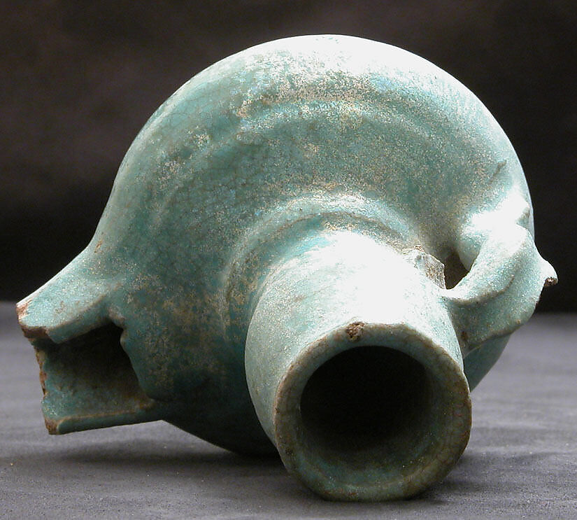 Lamp, Earthenware; molded and glazed