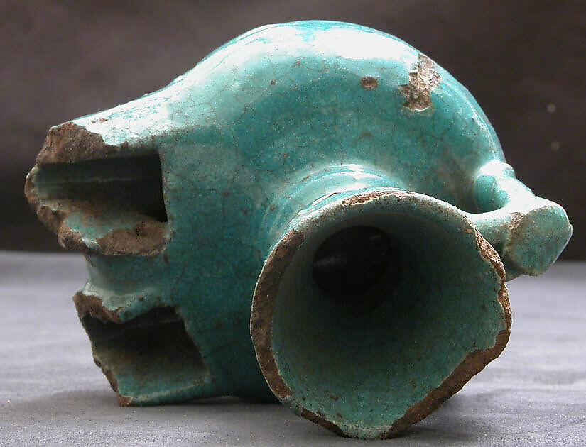 Lamp, Earthenware; molded and glazed