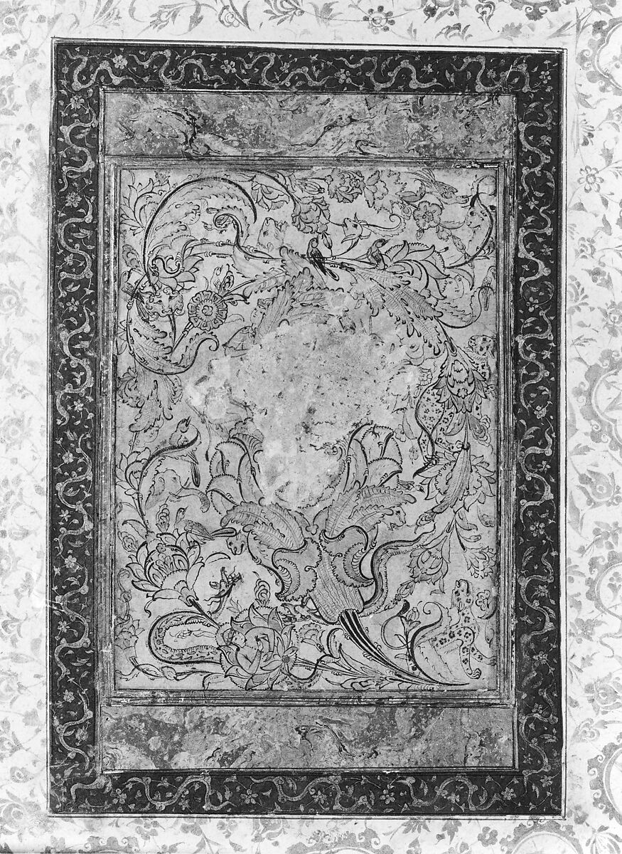 Decorative Drawing, Ink, watercolor, and gold on paper