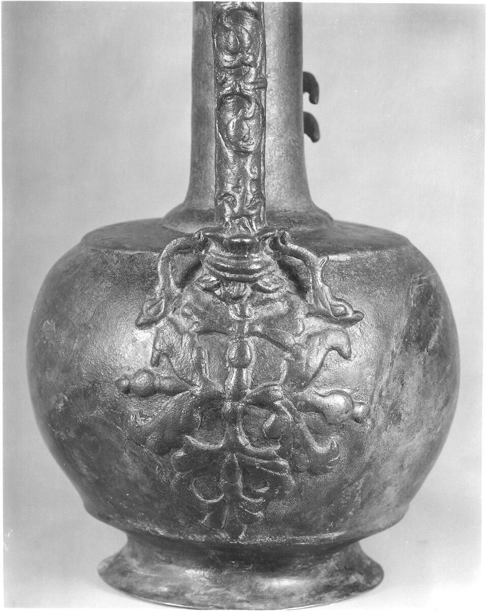 Ewer with a Cock-Shaped Spout, Bronze; cast and pierced
