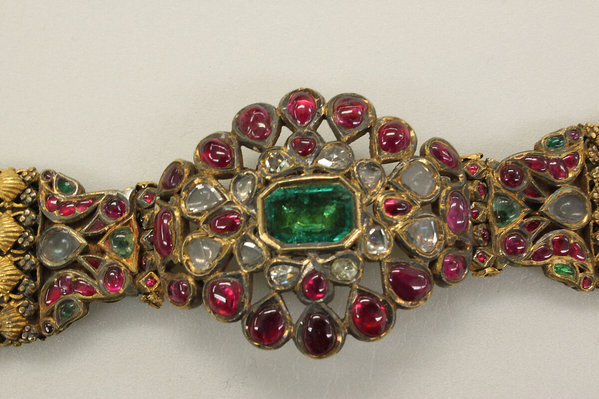Armlet, Gold, set with rubies, emeralds, diamonds