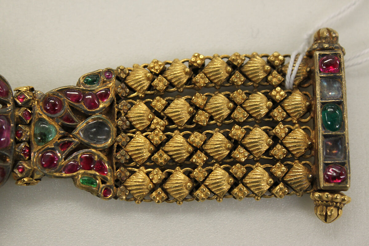 Armlet, Gold, set with rubies, emeralds, diamonds