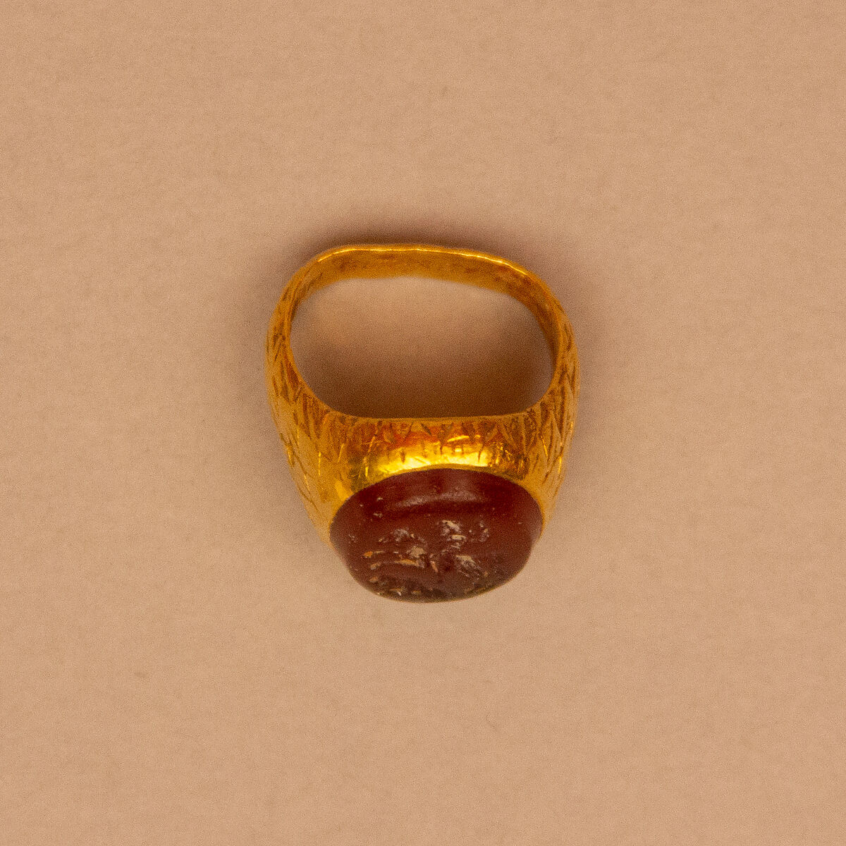Seal for Ring, Gold, carnelian