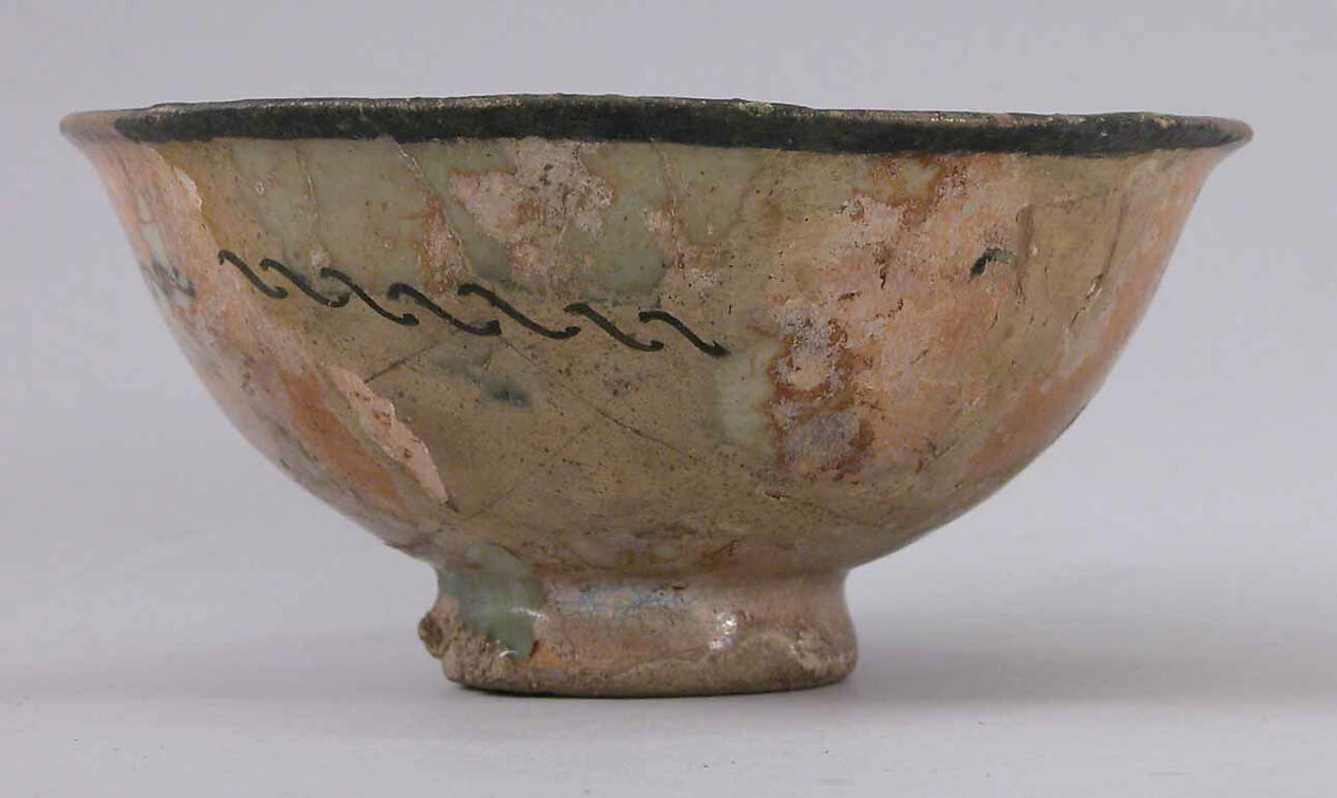 Bowl, Stonepaste; underglaze painted
