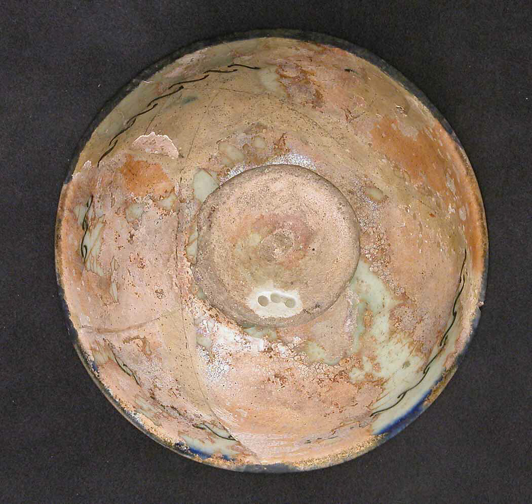 Bowl, Stonepaste; underglaze painted