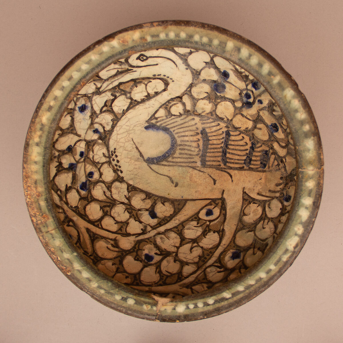 Bowl, Stonepaste; underglaze painted 