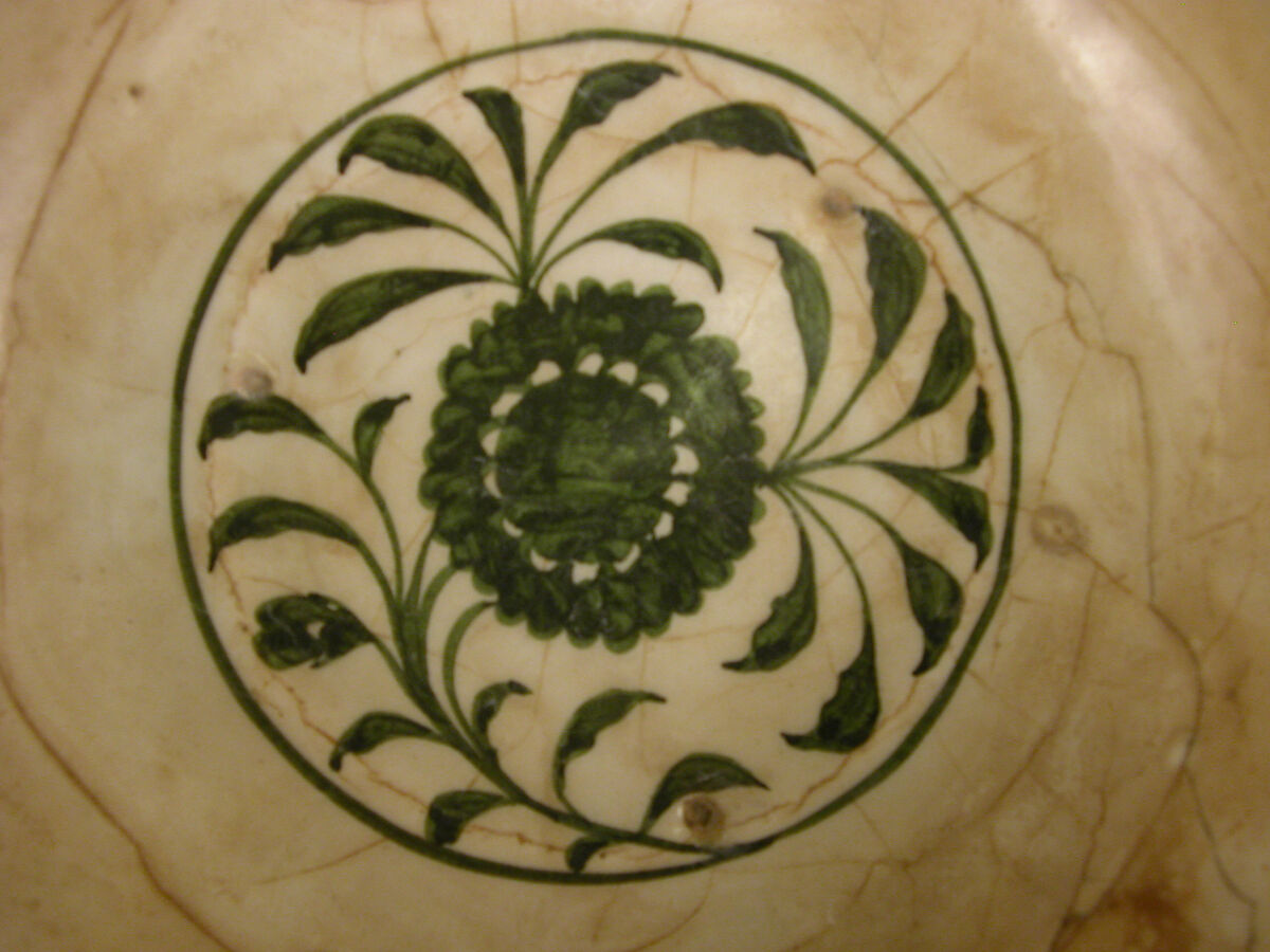 Polychrome Bowl with Cloud Decoration, Stonepaste; polychrome painted under transparent glaze