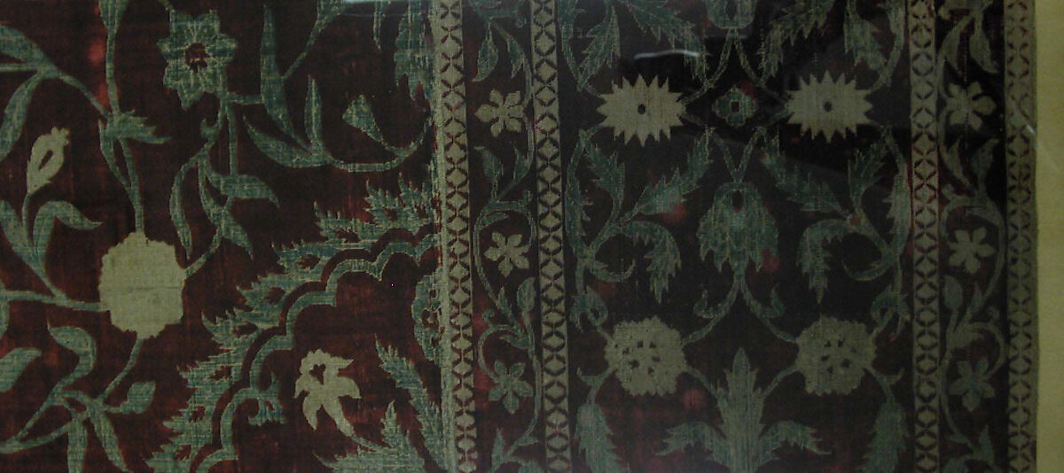 Hanging with a Medallion Carpet Design, Silk; cut velvet