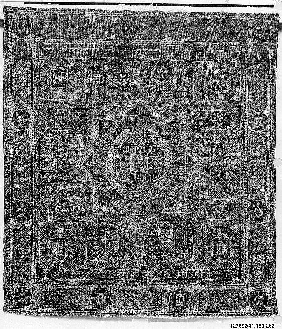 Carpet, Wool (warp, weft and pile); asymmetrically knotted pile