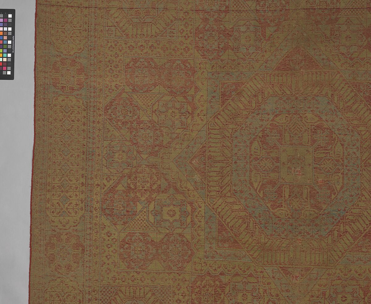 Carpet, Wool (warp, weft and pile); asymmetrically knotted pile