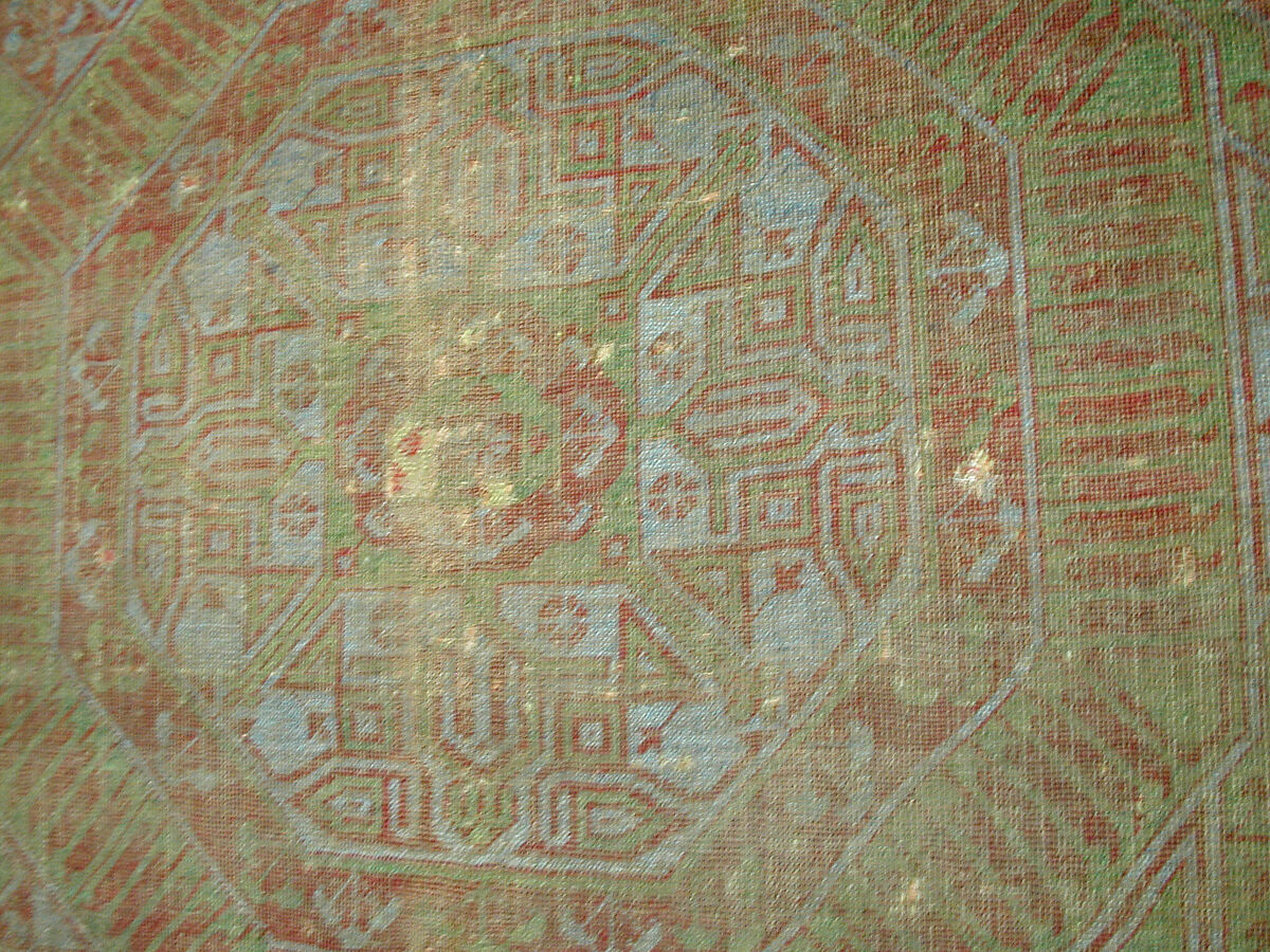 Carpet, Wool (warp, weft and pile); asymmetrical knotted pile