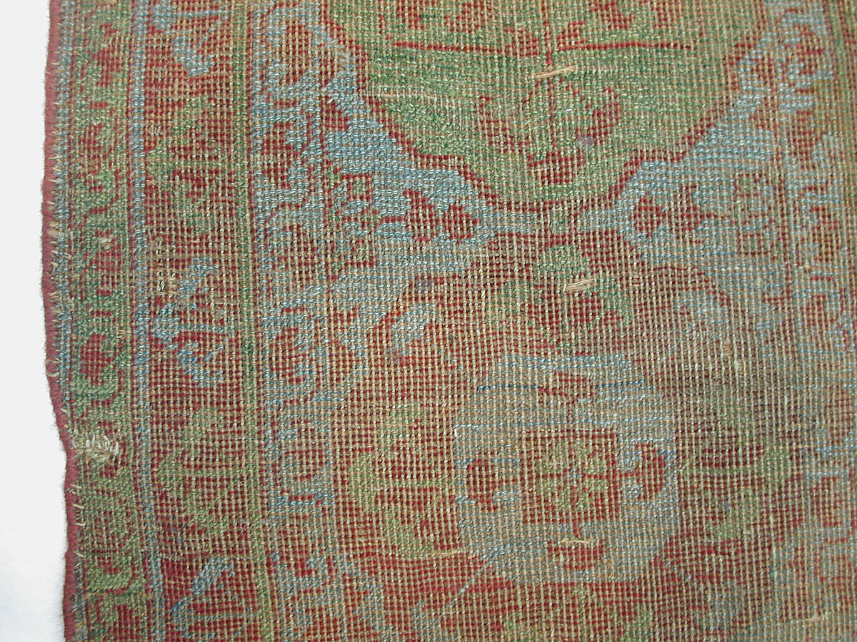 Carpet, Wool (warp, weft and pile); asymmetrical knotted pile