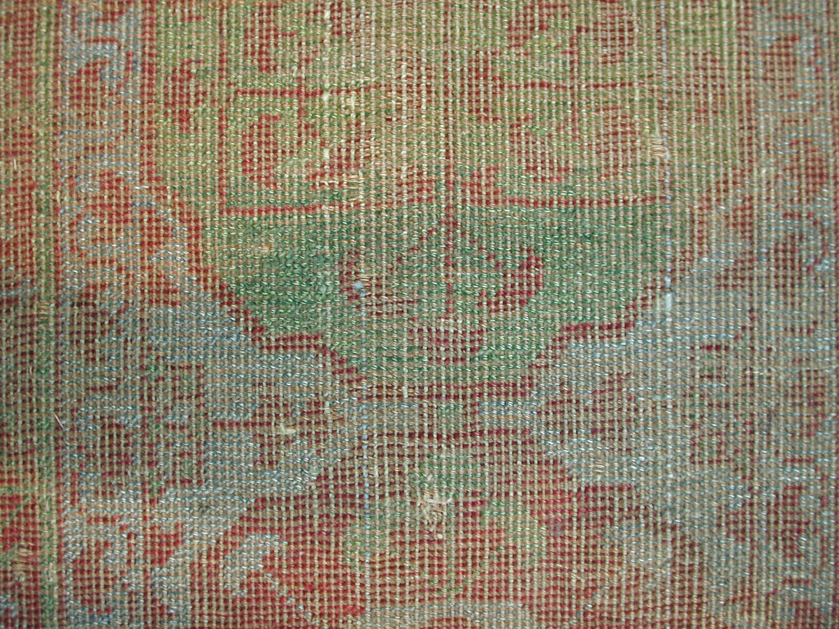 Carpet, Wool (warp, weft and pile); asymmetrical knotted pile