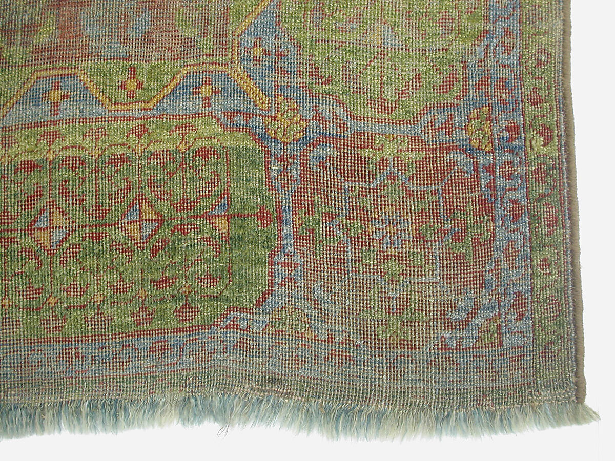 Carpet, Wool (warp, weft and pile); asymmetrically knotted pile