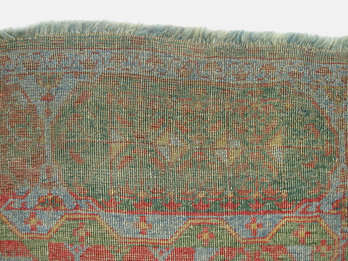 Carpet, Wool (warp, weft and pile); asymmetrically knotted pile