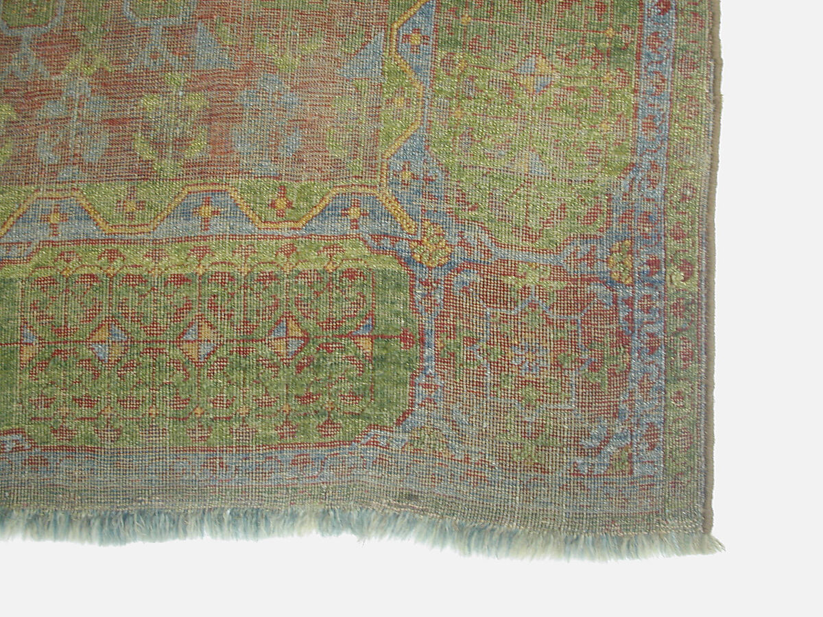 Carpet, Wool (warp, weft and pile); asymmetrically knotted pile